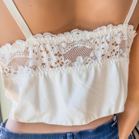 BKE Essentials White Floral Lace Full Coverage Adjustable Bralette-Women's XL/14 - Picture 3 of 10